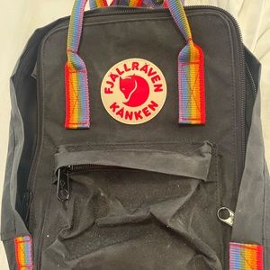 Cute mini rainbow Fjallraven backpack. Worn once.